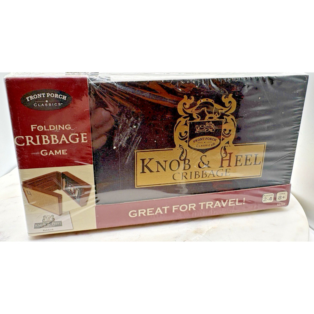 Knob and Heel Front Porch Classics Folding Cribbage Game Set NEW Sealed Cards